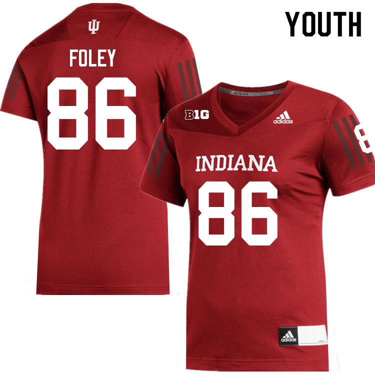 Youth #86 Brody Foley Indiana Hoosiers College Football Jerseys Sale-Crimson